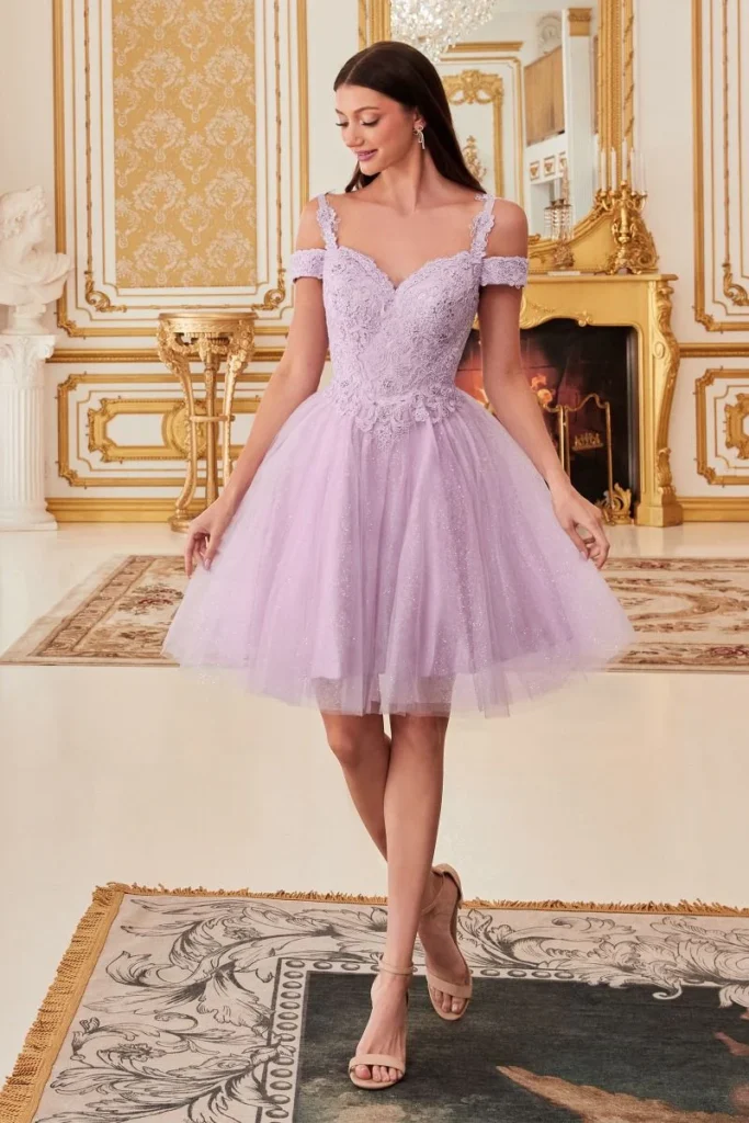 Short Lavender Prom Dresses